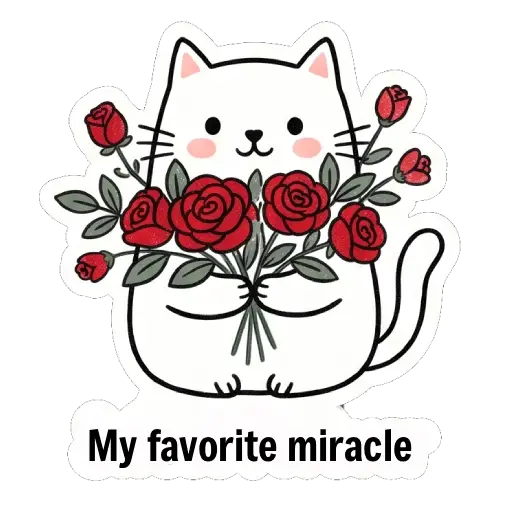 cat, cat lover, romantic, love, cute, WhatsApp stickers, stickers, love message (9)